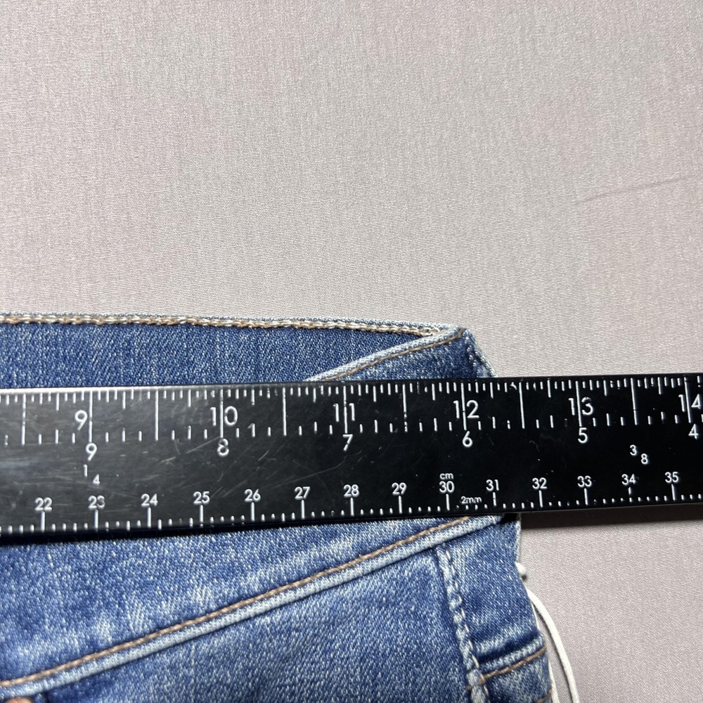Mother The Mid Rise Dazzler Ankle Fray This Time Next Year Jeans Womens 24 Blue - Picture 11 of 15